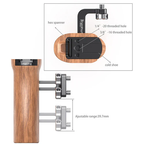 SmallRig Universal Wood Side Handle - Image 2