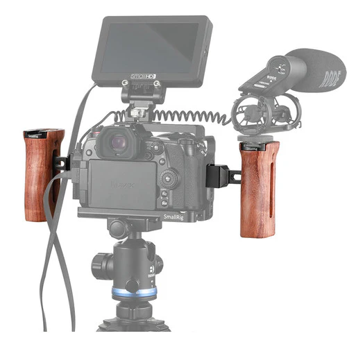 SmallRig Wooden Side Handle with NATO Clamp - Image 4