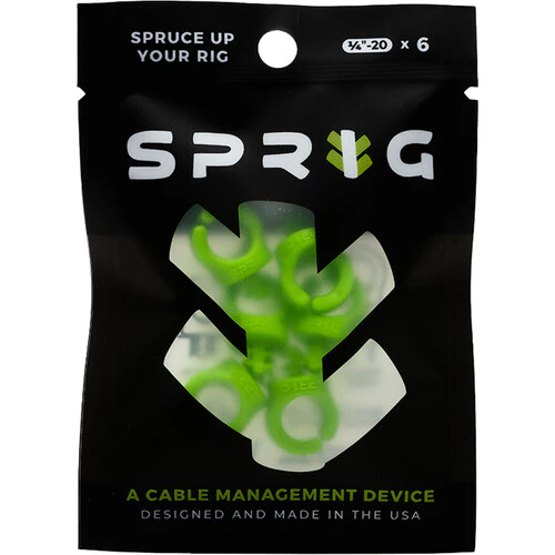 Sprig Cable Management Device for 1/4"-20 Threaded Holes (6-Pack, Green) - Image 4