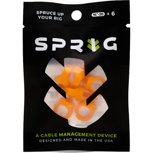 Sprig Cable Management Device for 1/4"-20 Threaded Holes (6-Pack, Orange) - Image 4