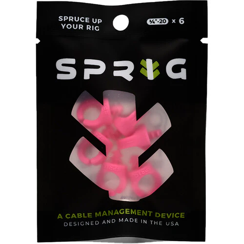 Sprig Cable Management Device for 1/4"-20 Threaded Holes (6-Pack, Pink) - Image 4