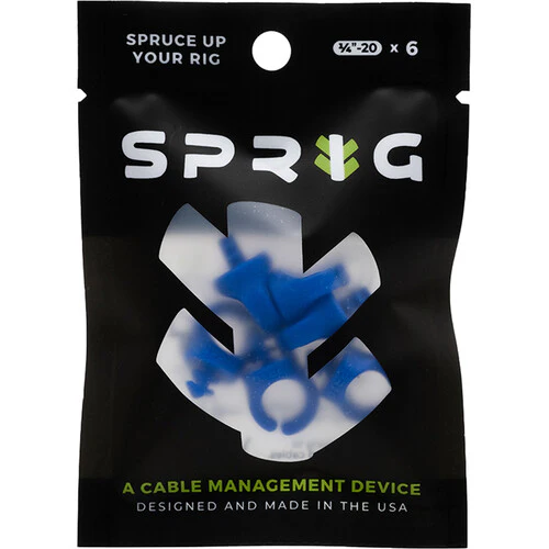 Sprig Cable Management Device for 3/8"-16 Threaded Holes (3-Pack, Blue) - Image 4