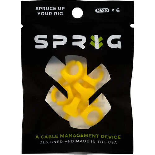 Sprig Cable Management Device for 3/8"-16 Threaded Holes (3-Pack, Yellow) - Image 4