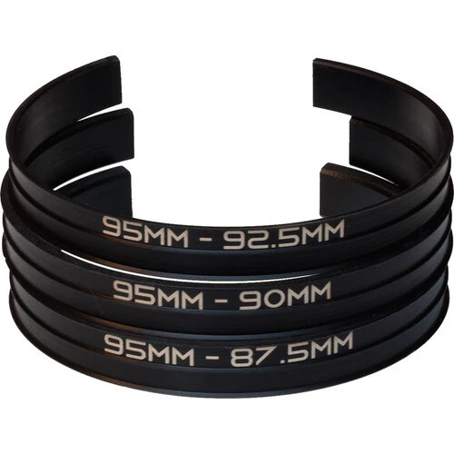 The Lens Cuff 95mm Adapter Ring Set for 92.5mm, 90mm and 87.5mm lens Barrel Diameters