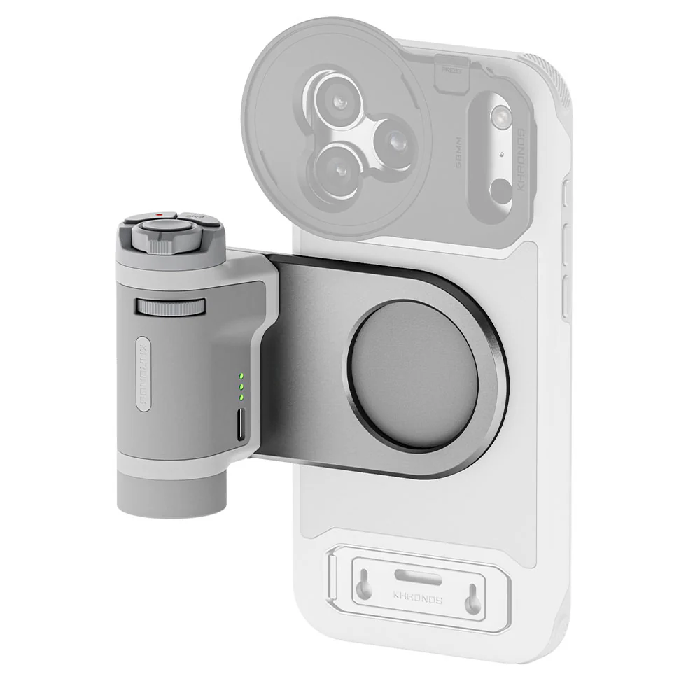 Tilta Khronos Lite Control Handle with Magnetic Mount Kit for iPhone (Light Gray)