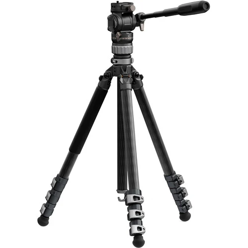 Tilta Travel Video Fluid Head with 3-Stage Carbon Fiber Tripod Legs (Space Gray) - Image 2