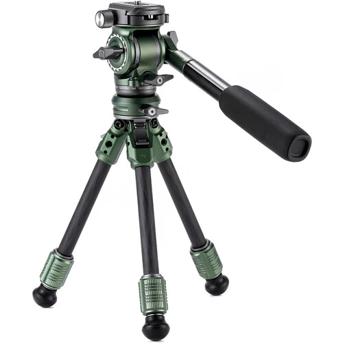 Tilta VT03 Tabletop Video Fluid Head with 1-Stage Carbon Fiber Tripod Legs (Forest Green) - Image 3
