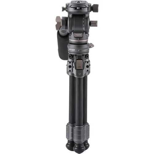 Tilta VT03 Tabletop Video Fluid Head with 1-Stage Carbon Fiber Tripod Legs (Space Gray) - Image 4