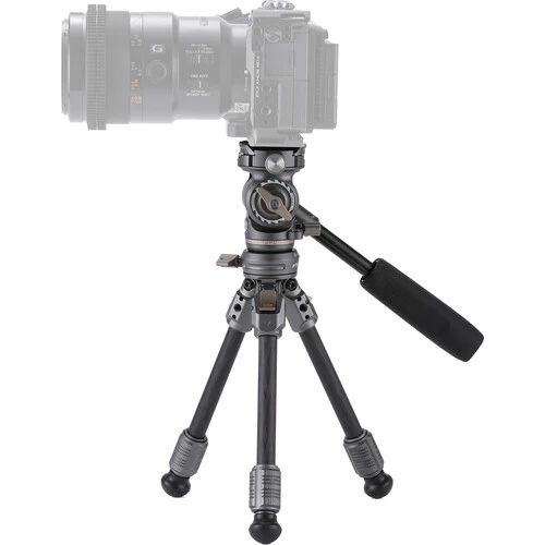 Tilta VT03 Tabletop Video Fluid Head with 1-Stage Carbon Fiber Tripod Legs (Space Gray) - Image 5