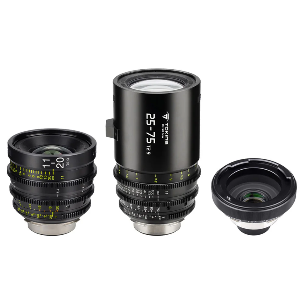 Tokina Cinema 11-20mm + 25-75mm 2-Lens Kit PL Mount with 1.6x Expander PL to PL