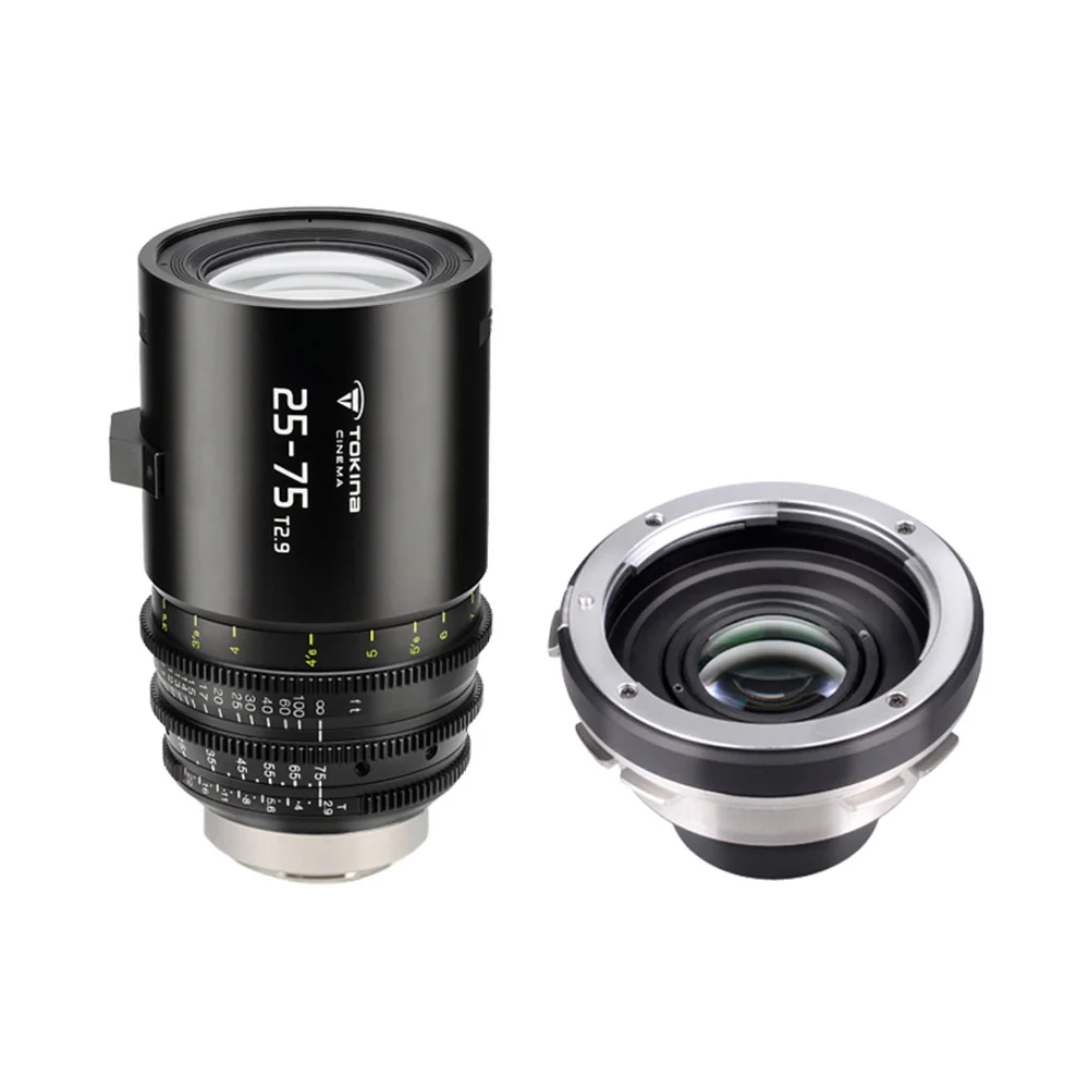 Tokina Cinema 25-75mm T2.9 EF Mount with 1.6x Expander EF to PL