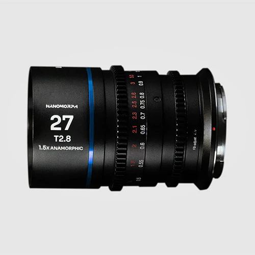 Venus Optics Laowa Nanomorph 27mm T2.8 1.5X S35 Cine Lens (Blue, Fuji X)