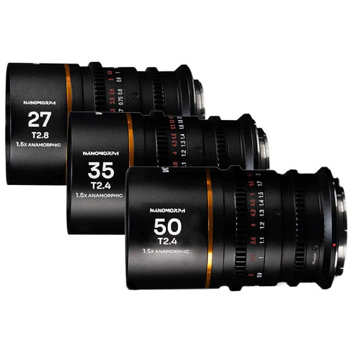 Venus Optics Laowa Nanomorph S35 Prime 3-Lens Bundle (Amber, L Mount)