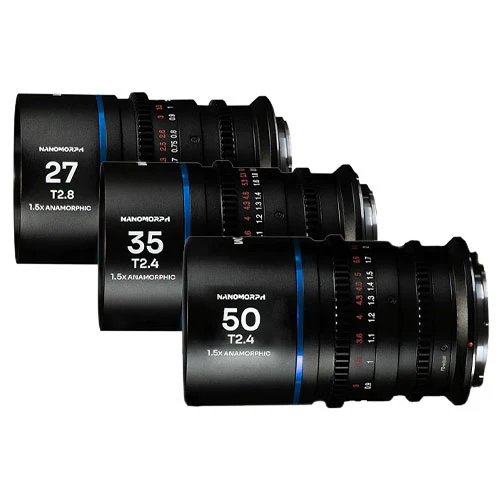 Venus Optics Laowa Nanomorph S35 Prime 3-Lens Bundle (Blue, DL)