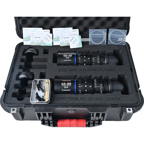 Venus Optics Laowa Proteus 2x S35 Anamorphic T2.9 2-Lens Kit (ARRI PL, Feet, Blue Flare) - Image 3