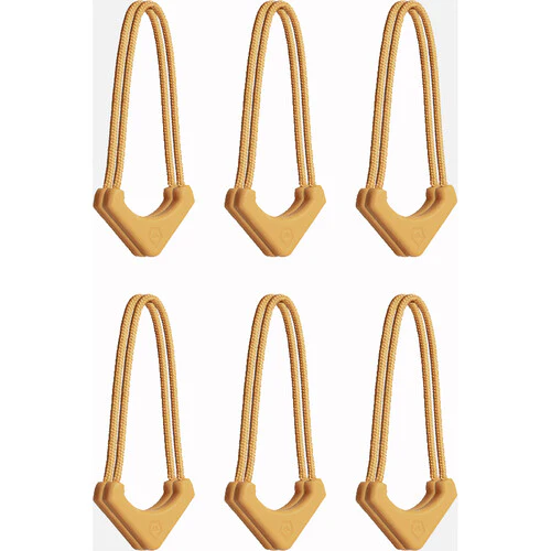 WANDRD WORRYLESS Locking Zipper Puller (Dallol Yellow, 6-Pack)