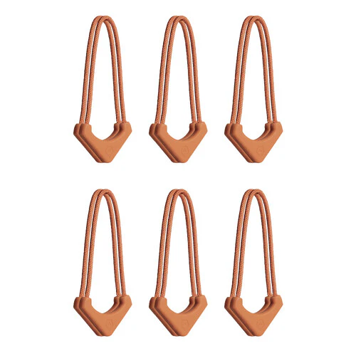 WANDRD WORRYLESS Locking Zipper Puller (Sedona Orange, 6-Pack)