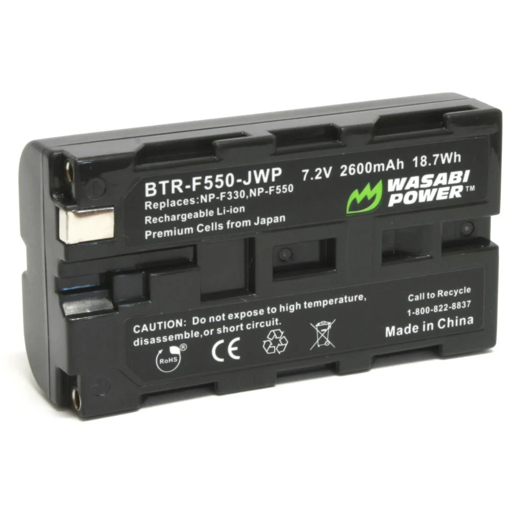 Wasabi Power Battery (2-pack) and Charger for Sony NP-F330, NP-F530, NP-F550, NP-F570 - Image 2