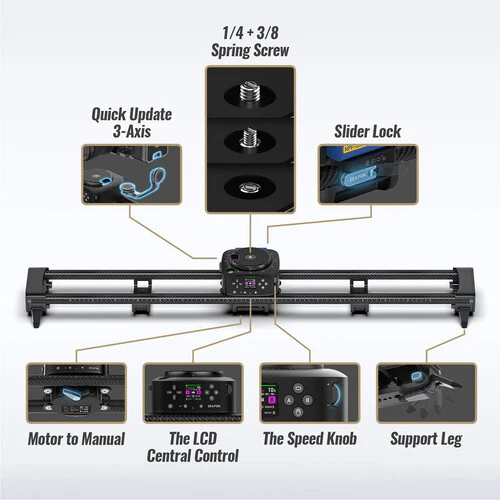 Zeapon AXIS 100 Pro Multi-Axis Motorized Slider (3.3') - Image 3