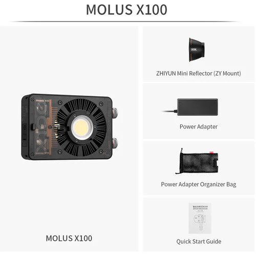 Zhiyun MOLUS X100 Bi-Color Pocket COB Monolight - Image 2
