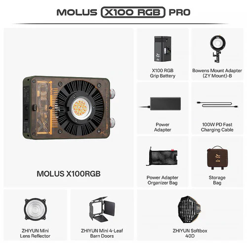 Zhiyun MOLUS X100 RGB Pro LED Monolight - Image 5