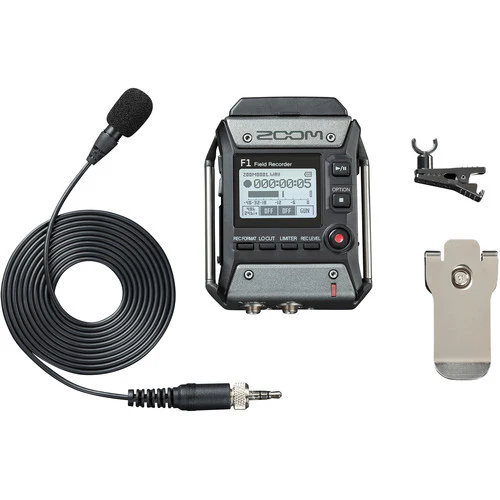 Zoom F1-LP 2-Input / 2-Track Portable Field Recorder with Lavalier Microphone - Image 4